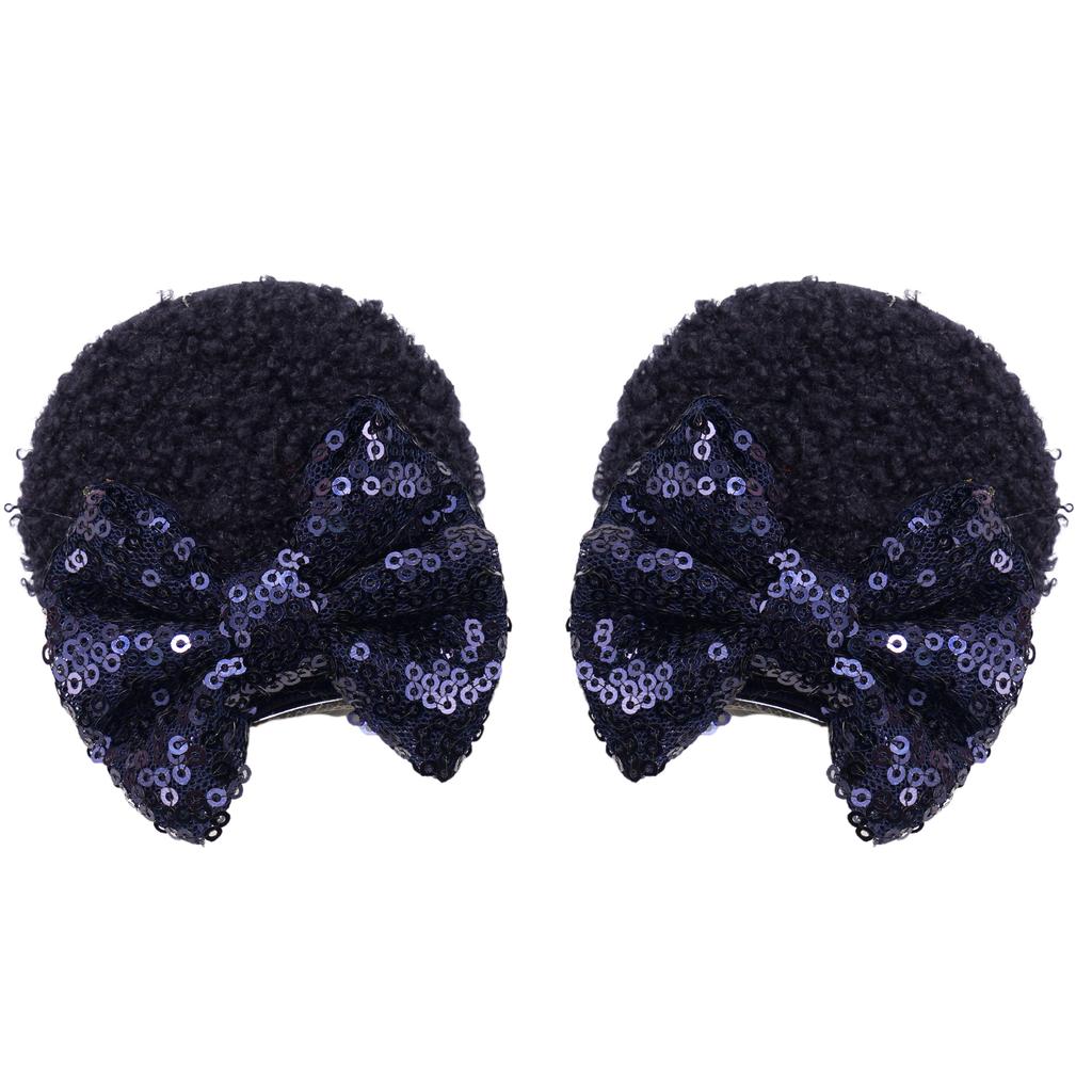 2 Pieces Hair Hair Claws of Mouse Ear Sequin Necktie Female Hairpin Girl Party Accessories Glis Bay Sold by the Manufacturer