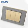 DELEFU Brazilian Model 118 Type 10A/20A Stainless Steel Gray Surface Gold-Plated USB Type-C Connector 20W Fast Durable PC