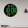 Colorful Ambient Light 12-inch Large Screen Multi-function Clock Nordic Simple Living Room Wall Clock LED Wall Clock 8011A