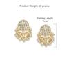 Gold Tone Kundan & Pearls Wedding Collection Dangle Earring For Women
