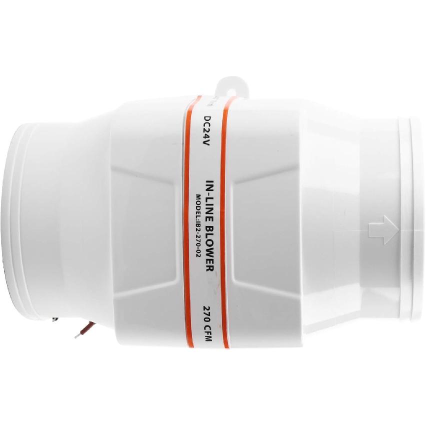 Aramox Marine Bilge Air Blower, 4inches In-Line Bilge DC Air Blower Engine Ventilation Fan White for Yacht RV (24V)