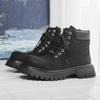 Mode Britischer Stil Herrenmode Outdoor Workwear Schuhe Marke Echtes Leder Rutschfest Dicke Sohle Stiefel 2024 Lässige Hohe Bequeme Stiefel