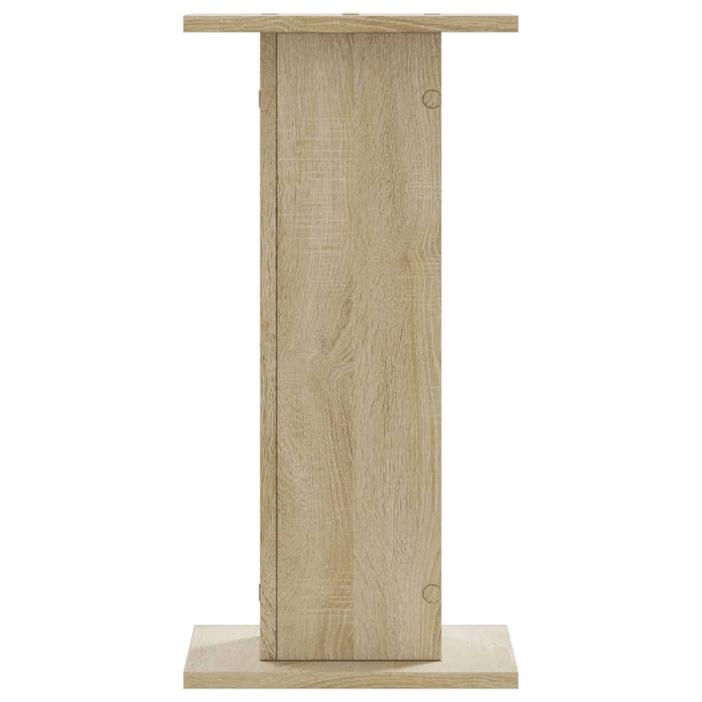 Speaker Stands (2 Pcs) Sonoma Oak Finish 30 X 30 X 60 Cm Particleboard