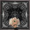 Bird Moon Pattern Astrology Tablecloth Tarots Divinations Tablecloth Altars Cloth Divinations Board Game Accessory