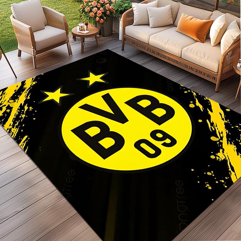 Borussia Dortmund Print Rug, Washable Floor Carpet, For Entryway Dorm Laundry Room Office Study, Home Decor Birthday Christmas Gift