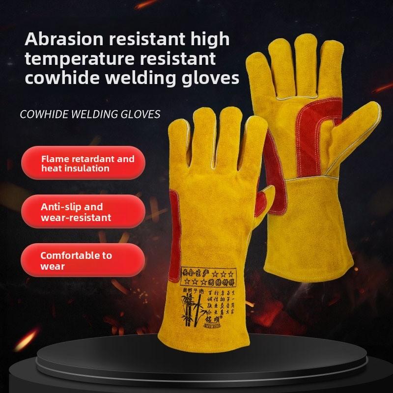 Cowhide welding gloves 789 non-slipabrasion resistant heat-resistant high temperature handling machinery maintenance labor protection gloves
