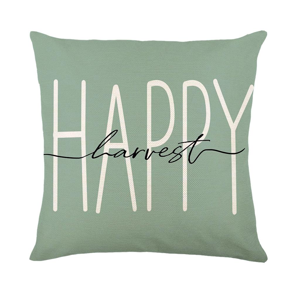 Autumn Pumpkin Pillow Cover Linen Printed Cushion Cover Living Room Bedroom Pillow Cover Home Decoration
