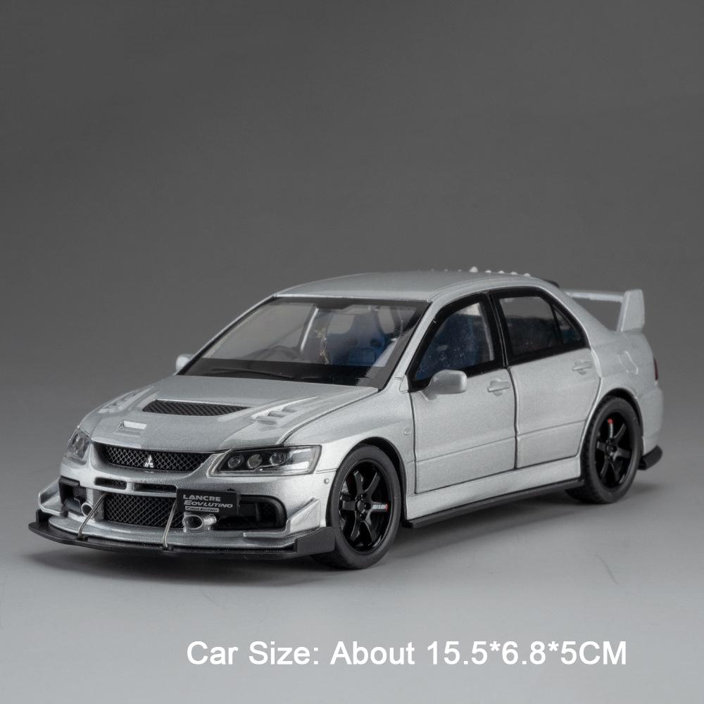1:32 NSX Lancer Evolution IX Sportwagen Modell Spielzeug Miniaturfahrzeug Legierung Diecast Türen öffnen Stoßdämpfung Hobby Geschenke