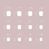 Valentine's Day Press On Nail Short Square False Nail Winter Nail with Heart Designs Stick On Nail Artificial Nail 24Pcs