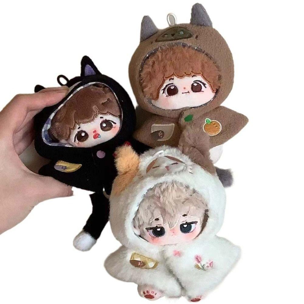 Petit Manteau Vêtements de Poupée 10cm Vêtements Tenue Thème Animal Coton Vêtements de Poupée Déguisement Poupée Kawaii Manteau de Chat Jouet DIY