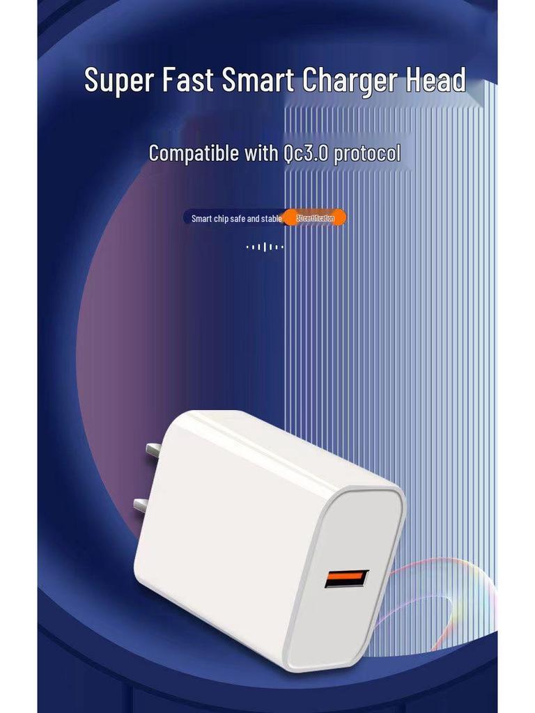 66W Super Fast Charging USB Charger Compatible with Android, Apple, and Huawei Devices