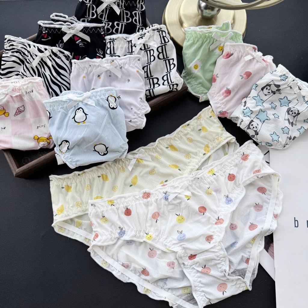 Damen Frühling und Sommer Reizvolle Eis-Seide Spitze Mesh Baumwolle Sexy Hüftunterwäsche