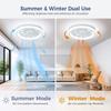 48cm Ceiling Fan Light, Thin Silent Ceiling Fan with Remote Control, Unlimited Dimming, 6-speed Adjustment, Bedroom Living Room