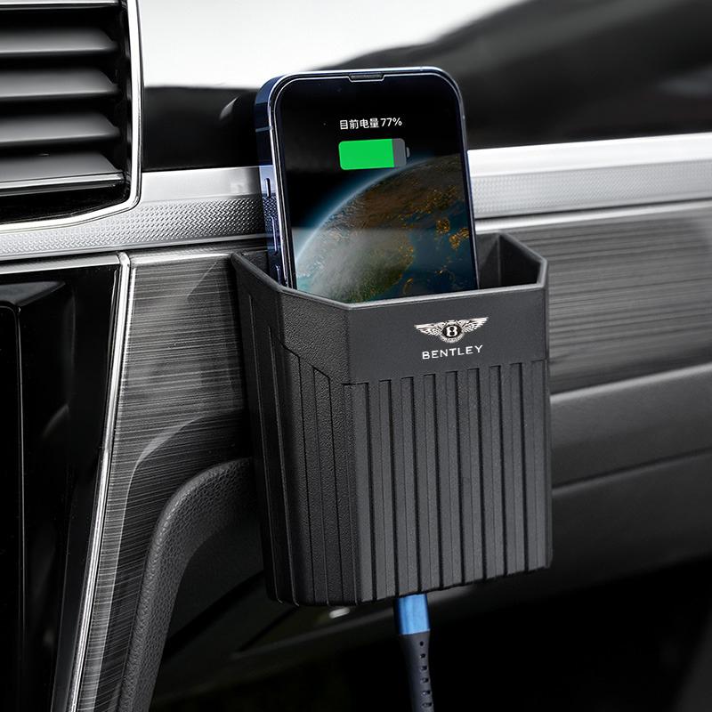 1Pcs Car Lockers Cup Phone Keys Sunglasses Storage Racks For Bentley Continental GT MULLINER Bentayga Flying Hurtling Spur Logo
