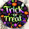 Vintage Round Halloween Sign Colorful Rustic Decor 20cm
