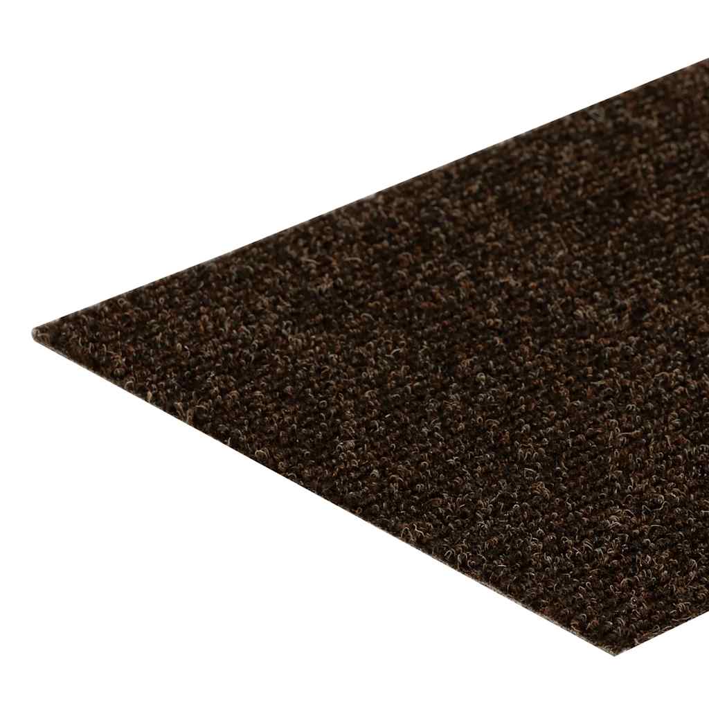 Self Adhesive Stair Treads 15 pcs 76 x 20 cm Brown Rectangular