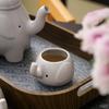 Japanese Tea Set Cartoon Elephant Shaped Porcelain Tea Set with 1 Teapot Set and 4 Tea Cups Ceramic Teaware