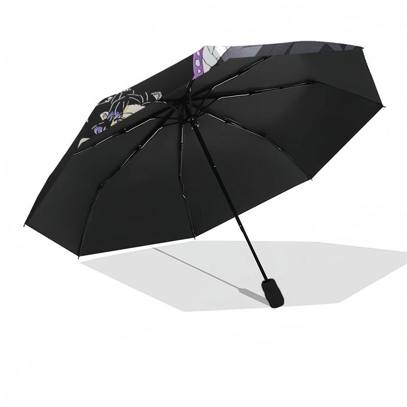 1pc Shinobu Kotcho Anime Characters Automatic Folding Umbrella, Portable 3-Fold Design with Iron Frame, Outdoor for Fans, Travelers, Everyday Use, Per