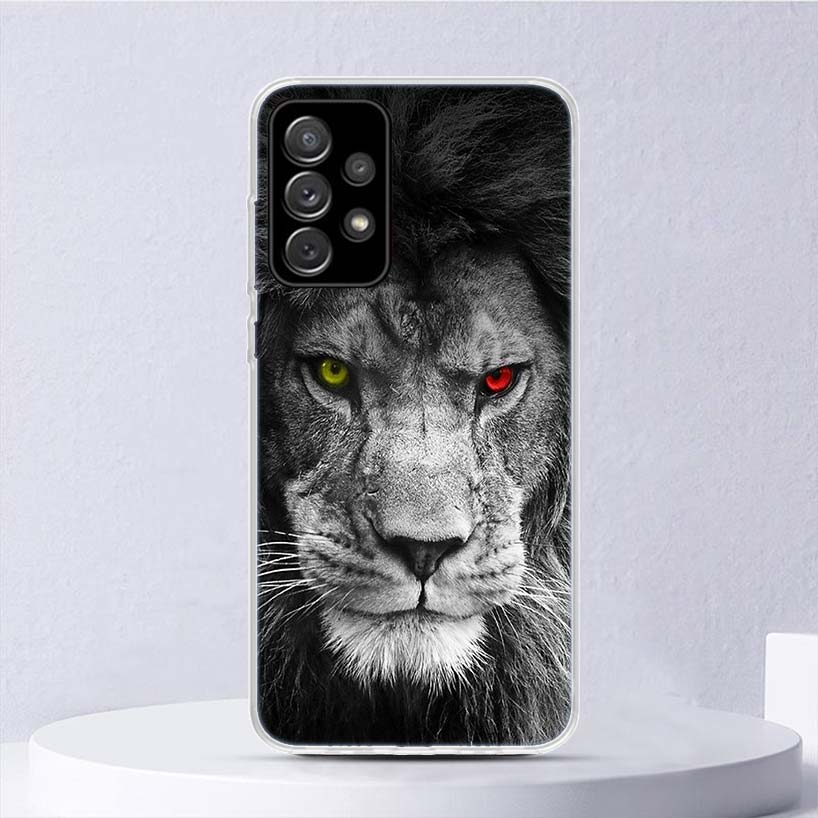 Lion Alpha Male Cub Soft Case For Samsung Galaxy A15 A14 A13 A12 A55 A54 A53 A52 Phone Cover A35 A32 A33 A25 A23 A22 A05S A04S G