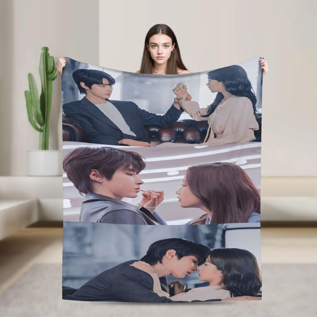 True Beauty Series Hwang in Youp Cha EunWoo Blankets Fleece  Super Soft Throw Blankets for Bedroom Sofa Bed Rug