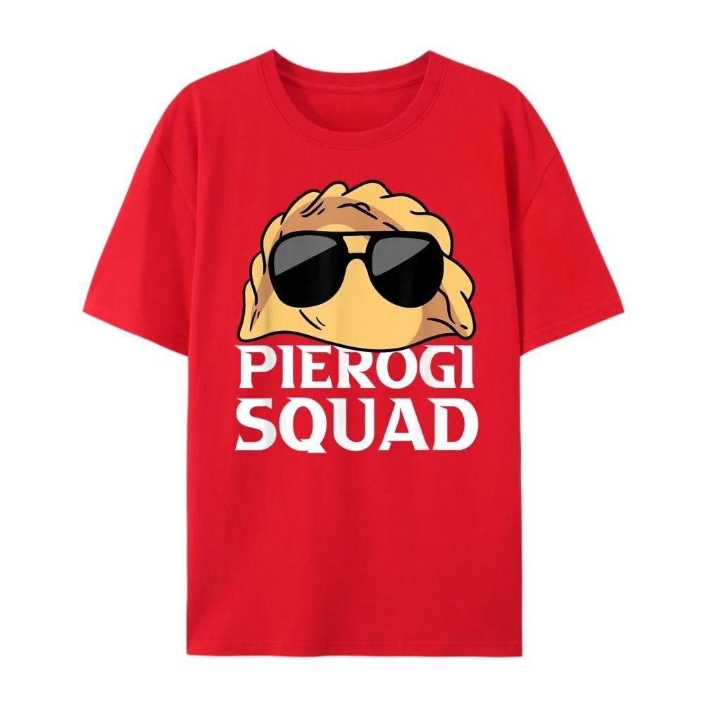 Pierogi Squad Polish Cuisine Printed Pattern Tshirt Fashion Short Sleeve Round Neck Womens Tshirt