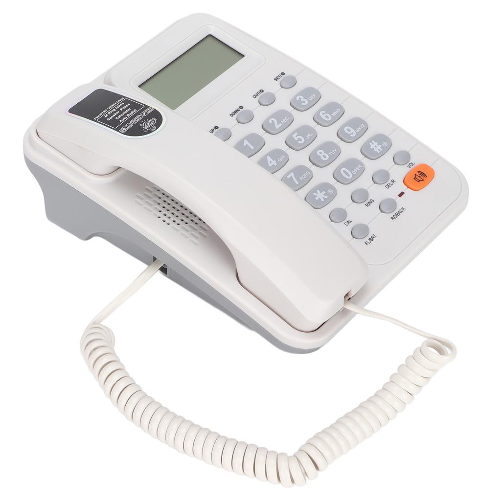 KXT2029CID Phone Hotel Home Fixed Landline Support Battery Extension Interface(Black )