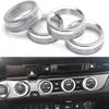 Silver AC Air Conditioner & 2WD/4WD Switch Knob Ring Cover For 2016- Tacoma