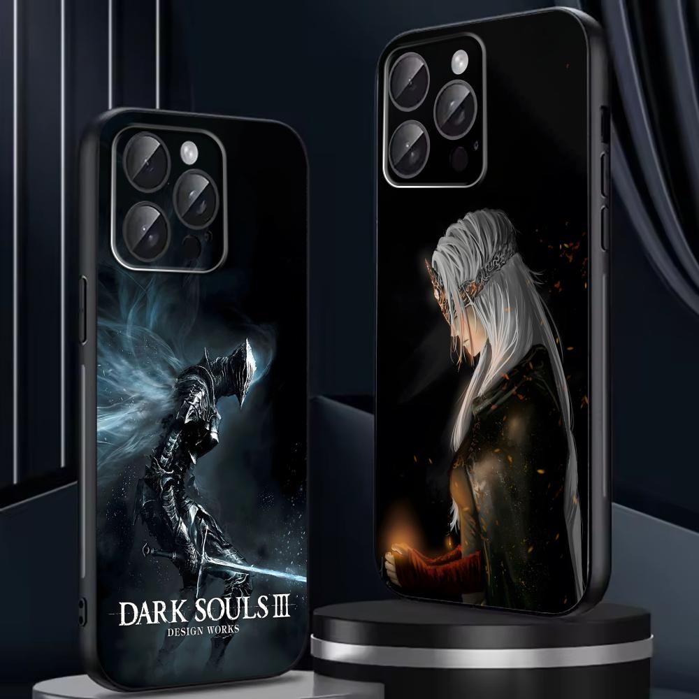 Classic game DARK SOULS Phone Case For iPhone17 16 16e 15 14 13 12 11 Plus Mini Pro Max Soft black Shockproof Cover