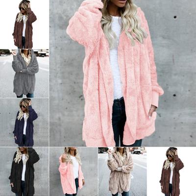Winter Women's Plush Warm Jacket Mid-length Double-sided Anti-fur Coat  Autumn and Winter Furry Warm Top
