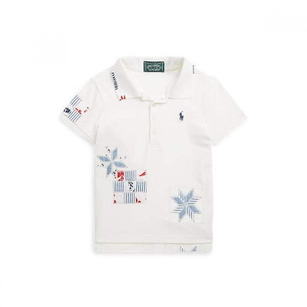 Polo Kids Patchwork Stretch Mesh Polo Shirt Cwpoknio8020282100 2T