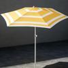 Striped Patio Umbrella with Six Ribs Protection for Courtyard