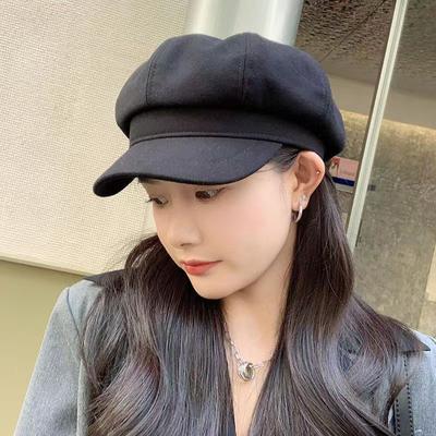 Women Beret Autumn Winter Octagonal Cap Hats Artist Painter Newsboy Hat Casual Beret Cap