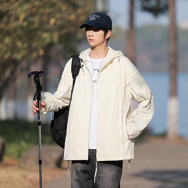 

Мужская летняя ветровка из ледяного шелка с защитой от УФ-излучения UPF50+ S [Height 150-168cm, Weight 40-52.5kg]