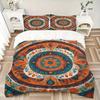 3pcs Radiant Mandala Quilt Cover Set (1 Quilt Cover + 2 Pillowcases Without Pillow Core)