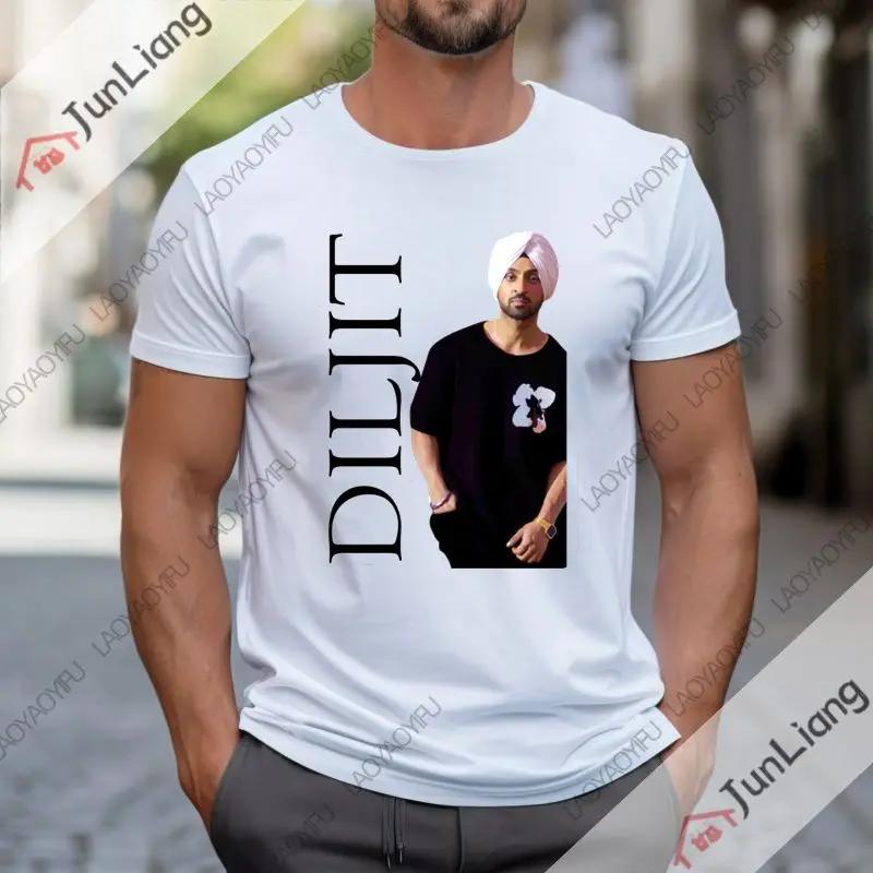 Singer Diljit Dosanjh Graphic Tshirt Unisexs Hip Hop Vintage Shirt for Both Unisex and Women Oversized Short Sleeve Streetwear
