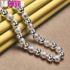 925 Sterling Silver 8mm Bead Ball Chain Matte Smooth Necklace Jewelry