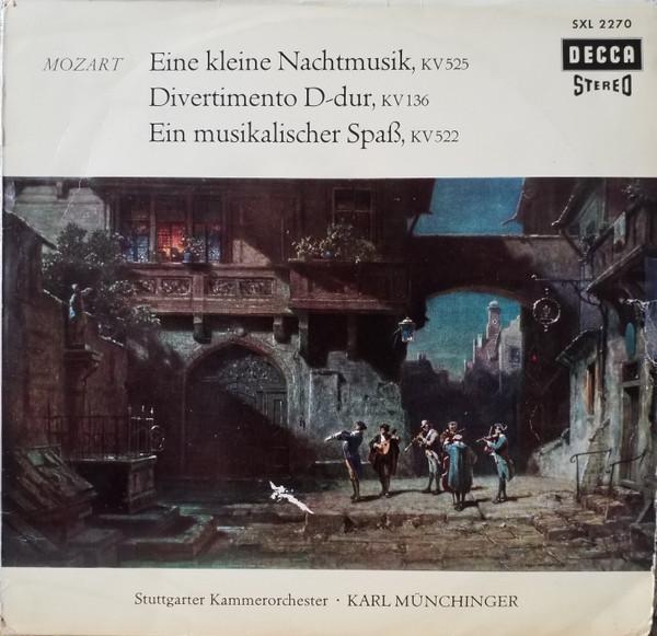 LP Record MOZART, KARL MUNCHINGER, STUTTGARTE - Eine Kleine Nachtmusik, Kv 525 - Di SXL2270 Decca 1961 Germany Classical Used