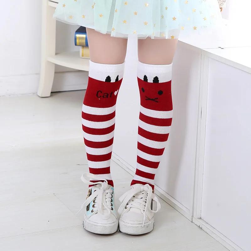 Girl Socks 3-12 Years Old Cotton Knee High Lovely Long Children's Legwarmers Kids Dance Stocking Cute Animal Carton