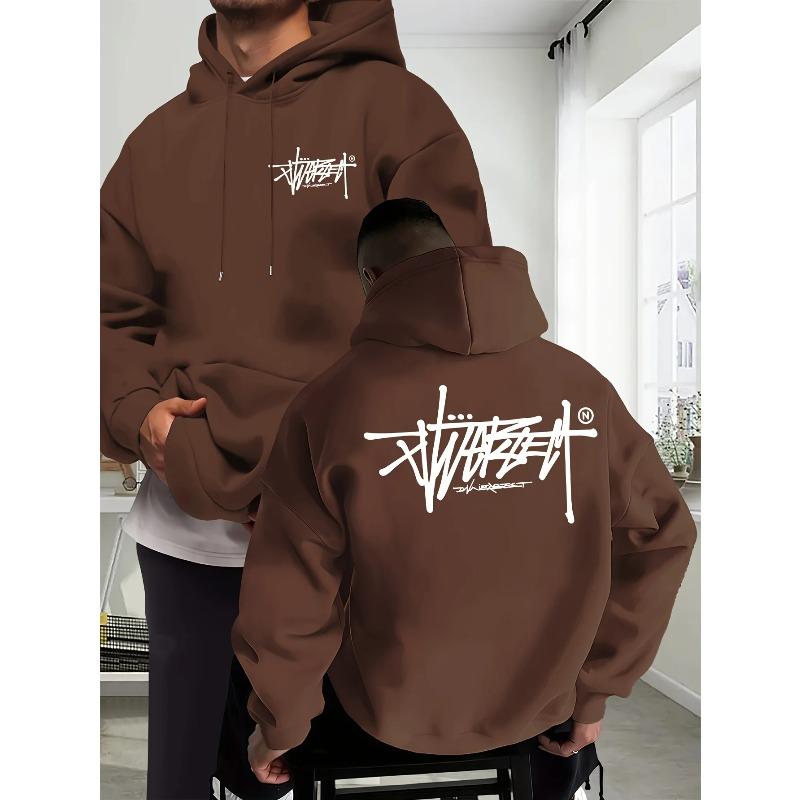 Top Loose Simple Sweatshirt Fashion Print Hoodies Sweatshirts Men’s