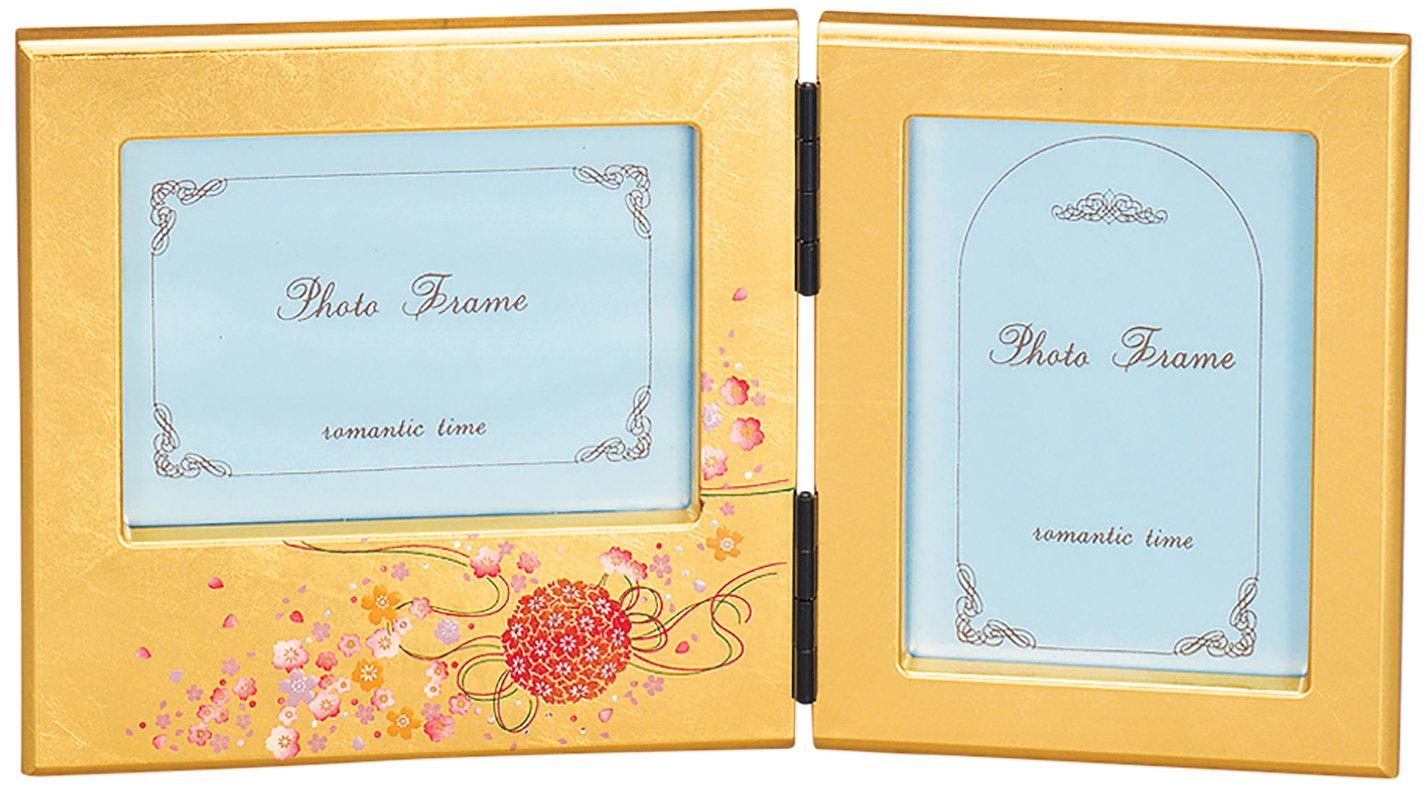 

Yamanaka Lacquer Foil Crafts Double Photo Frame Kyo Temari M16689-7 золотой