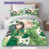 LycorisRecoil Pattern Bedding Quilt Set Quilt Cover Pillowcase Home Decoration Birthday Gift (1 * duvet cover + 2 * pillowcase, without core)