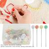 200pcs Multicolor Straight Pins Flower Head Craft Positioning Pins Quilting Pins  For Crafting