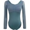 Women's Long Sleeve Square Neck Dancewear Ballet Latin Gymnastics Outfit