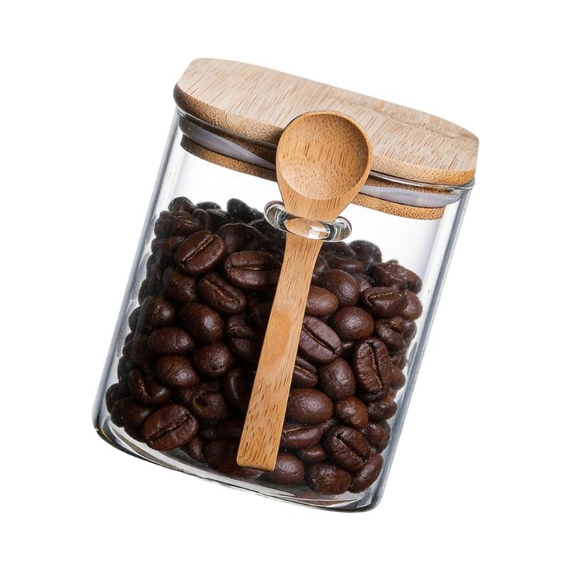 652F Minimalists Designs Acrylic Storage Jar with Lid Airtights Seal for Coffee Snacks