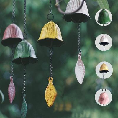 Lucky Temple Clear In Wind Chimes Single Leaf Forest Bell Home Doplňky Kovová zvonkohra Železná větrná dekorace Ornament