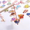 Marine Life Cognition Wooden Fshing Game Busy Board Fishing Toys Fish Rod Toys Fshing Game Toys