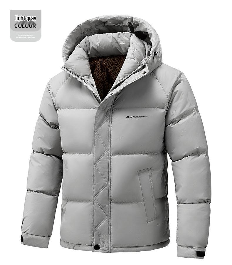 Men's Winter 2025 Thickened Cotton Hooded Jacket - Warm, Loose, Windproof Outerwear