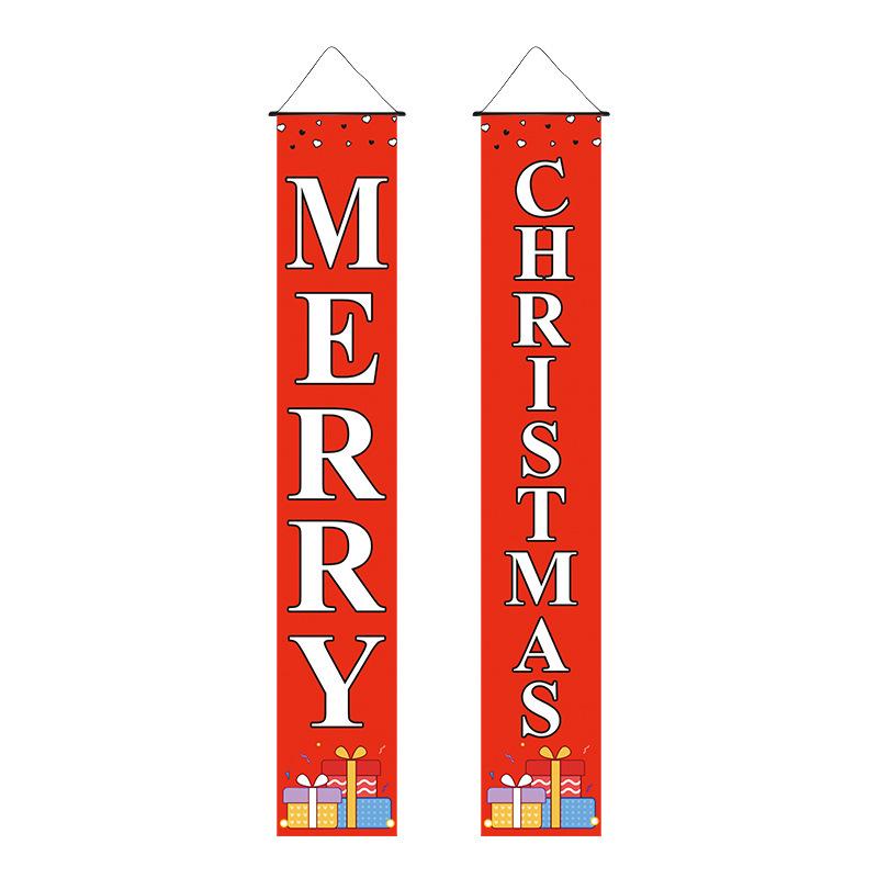 Christmas Nutcracker Couplets Door Curtain Flags | Festive Porch Decor