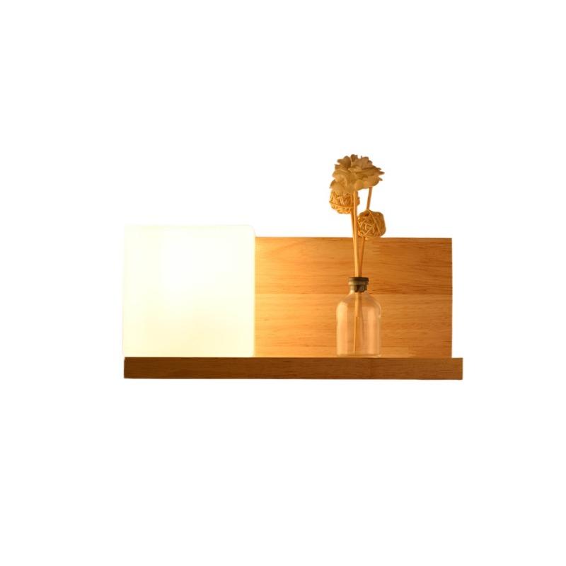 Modern Glass Wall Sconce Light for Bedroom Bedside Bathroom Hallway Living Room Wood Background Lamp Decoration Lighting Japan