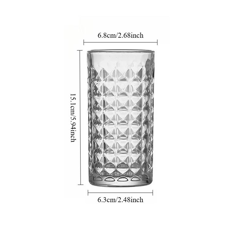 10.3oz/11.4oz High End Wine Glasses Cocktail Glass Diamond Glass Cup Transparent Whiskey Glass Bar Water Bottle Party Brandy Cup